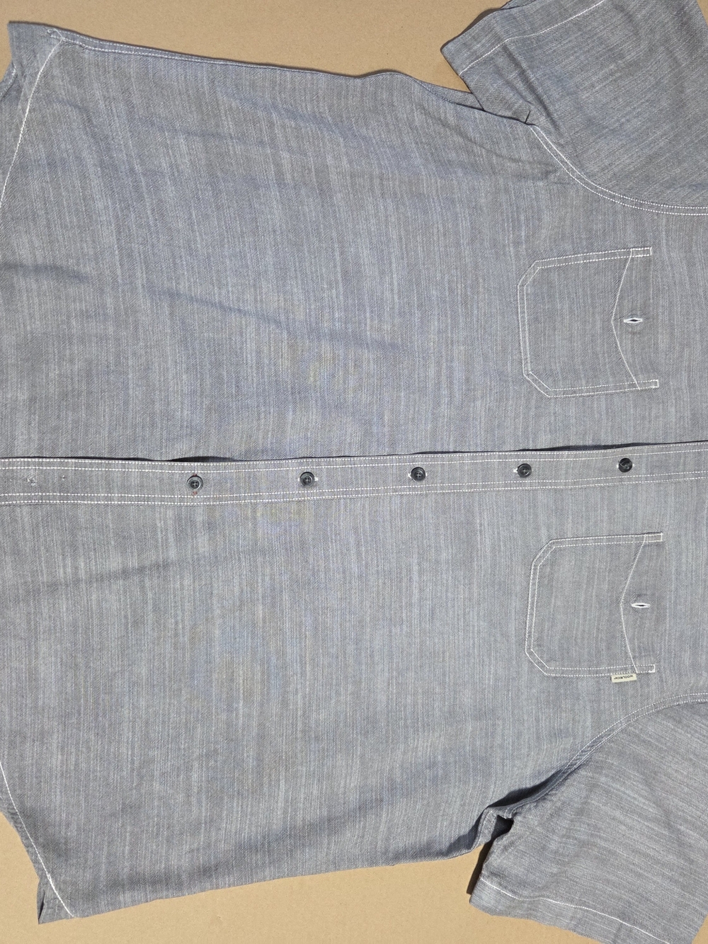 Men's Woolrich Grey Button-Up Shirt - Classic Casual XXL